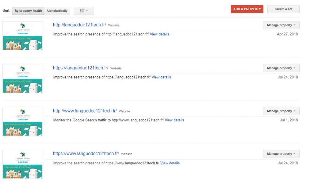 Revised List with HTTPS Sites Added in Google Webmaster Console